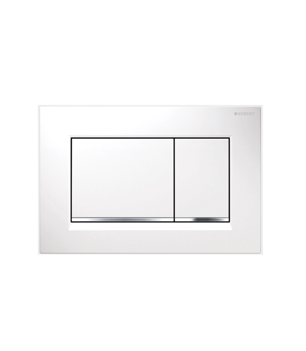 GEBERIT PLACCA SIGMA 30 BIANCA/CROMO/BIANCA