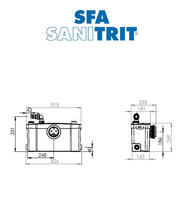 SANIPLUS UP WC-LAVABO-BIDET-DOCCIA